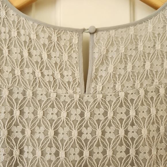 Lace Dress Sleeveless Gray Boho Cottagecore Prairie Pretty Summer Lagenlook - Picture 6 of 13